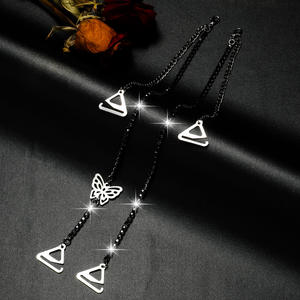 나비 장미 AB와 새로운 여자 모조 다이아몬드 속옷 펜던트, 브래지어 스트랩 노출 가능 - Product Image 4