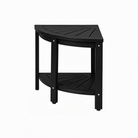 Table d'appoint de patio en plastique légère, texture bois, pour camping en plein air, jardin, portable, gain de place