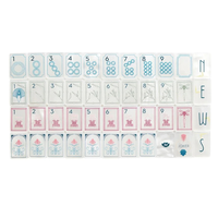 Ensemble de Mahjong Américain de Luxe en Nacre, 160 Pièces, Tuiles Acryliques Minimalistes Gravées Lotus Libellule, Jeu Standard AMJL, Écologique