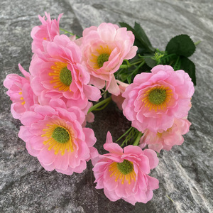 Arrangement de fleurs artificielles en soie de chrysanthème Yulong Craft Flower Factory, 30cm-100cm, décoration intérieure, accessoires de mariage - Product Image 4