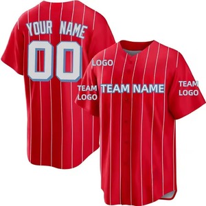 Custom Made Unisex <b>Baseball</b> Softball Two Button Jersey Plus Size Breathable Lightweight Anti-Bacterial Quick Dry Team Wear 100% - Product Image 2