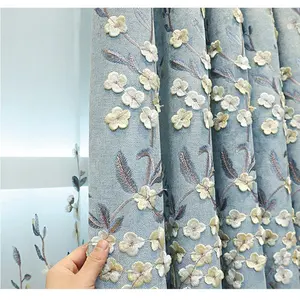 Luxury Design Turkish Style Ready Made Wholesale Blackout Embroidery Curtain Fabric For Home Hotel Office