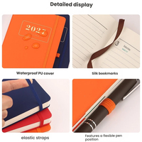 Agenda quotidien personnalisé A4 en cuir PU, carnet de notes avec nom gravé, couverture rigide, journal jour par page, idéal pour cadeau d'affaires