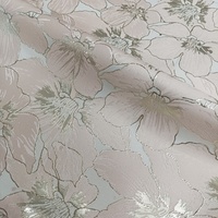 Top Qualität schöne blaue Blume Garn Stickstoff Lurex 3D Metallic Jacquard Brokat Stoff für Kleidungs stück