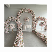3 pcs/set arc de fleurs de mariage rose arc de scène de mariage arc de fleurs rose arc floral de rose décoration et fournitures de mariage Inde