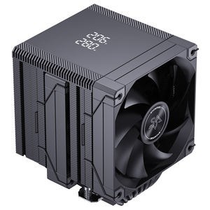 SNOWMAN nuevo diseño negro 8 Heat Piple CPU ventilador enfriador de aire con Maglev Tech cubierta superior pantalla <span class=keywords><strong>Digital</strong></span> inteligente compatible con AMD <span class=keywords><strong>LG</strong></span> 1700 - Product Image 1