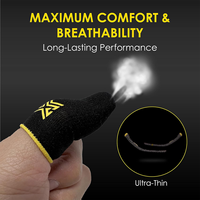 Manchettes de jeu mobiles haut de gamme, matériau en fibre de carbone conductrice de qualité supérieure, compatibles avec tous les appareils à écran tactile