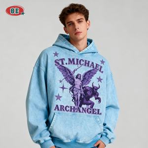 Groothandel Hoodies Heren Essentials Hoge Kwaliteit 100% Katoen Gewassen Hoodie Heavyweight 420G Custom DTG Heren Hoodies & Sweatshirts - Product Image 1