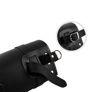 <span class=keywords><strong>Alforjas</strong></span> de Cuero y Bolsa de Herramientas para Horquilla Delantera para Motocicletas <span class=keywords><strong>Yamaha</strong></span> y Suzuki - Ajuste Universal, Color Negro, Accesorios de Almacenamiento de Alta Calidad - Product Image 2