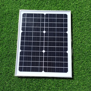 批发面板solares fotovoltaicos 20 w 12v单晶玻璃太阳能光伏电池板