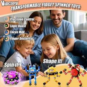 Vipctery Fidget Spinners Jouets de voyage pour enfants et adolescents Jouets sensoriels portables Autisme 5 à 7 ans Plastique Unisexe - Product Image 2