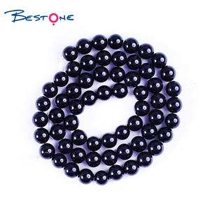 Bestone Batu Akik Hitam Alami Manik-manik Batu Permata Bulat Longgar Manik-manik <span class=keywords><strong>Onyx</strong></span> untuk Membuat Perhiasan Gelang Kalung - Product Image 6