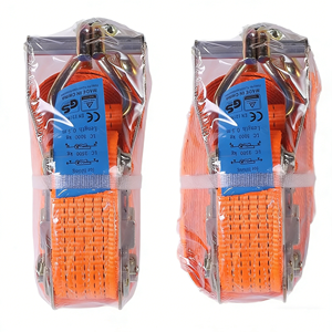 Sangles à cliquet robustes 38 mm (1,5 pouce) de large, résistance à la rupture de 2000 kg, avec doubles crochets en J pour la fixation de motos et fourgonnettes - Product Image 6