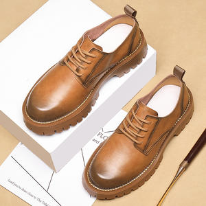 Chaussures de travail basses pour hommes, style britannique, semelle épaisse, en cuir souple, respirantes et antidérapantes, nouvelle collection 2026 - Product Image 1