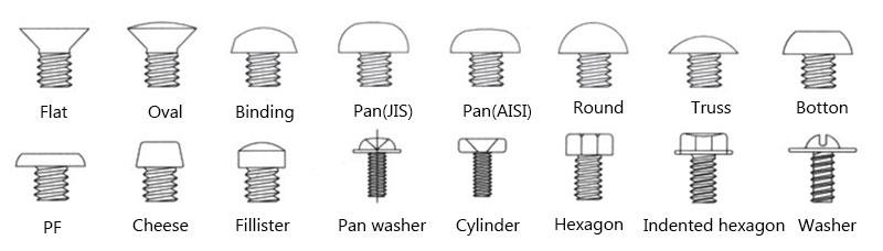 Custom steel flat/pan head square hole pocket hole screws with nylon patch