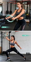 Ensemble de fitness pour la gym : haltères en caoutchouc, bracelets lestés, anneaux énergétiques, barre d'haltérophilie, produits sportifs pour l'exercice et le yoga