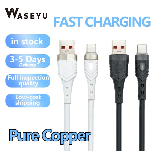 Factory Customize Silicone 1M USB-A to USB-C Data Transfer Charging Cable with Led Light for Micro Fruit Cable Adapter Cable