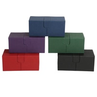Boîte de rangement pour cartes en cuir PU avec séparateurs, pochette pour cartes à collectionner, étui rigide en aluminium verrouillable et portable pour cartes TCG