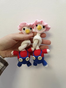 Bracelets de câlin d'animaux au crochet personnalisés en usine, canard à long cou Amigurumi/grenouille/<span class=keywords><strong>girafe</strong></span>/porte-clés/accessoires de sac, anneaux au crochet - Product Image 4