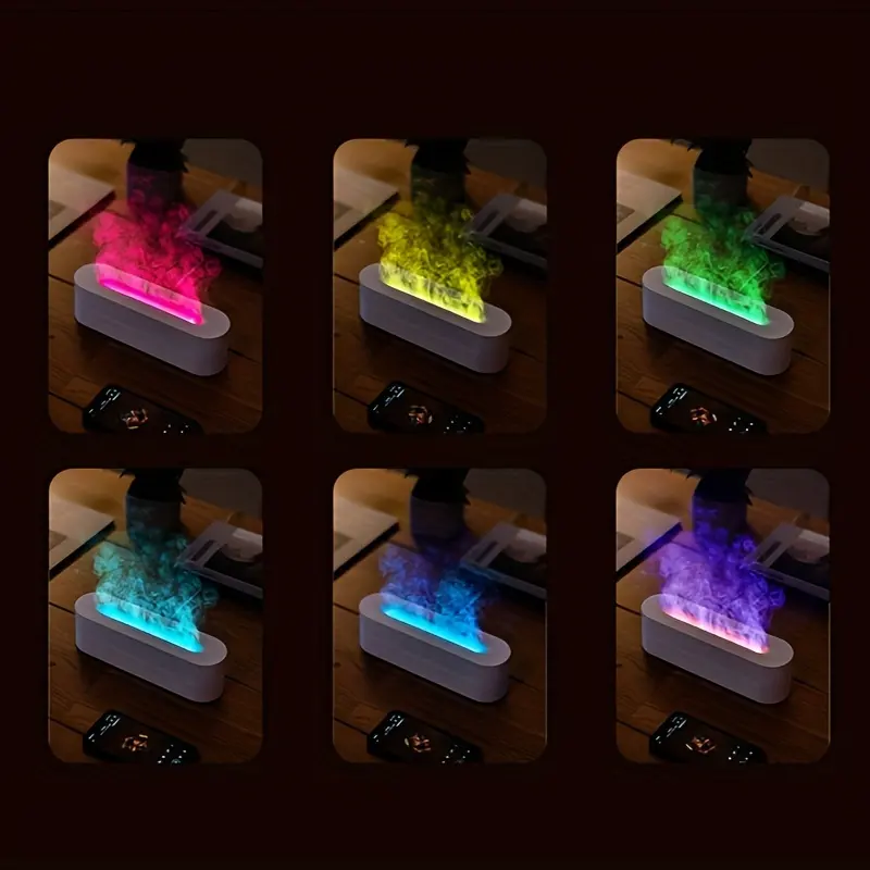 Portable Colorful 3D Flame 150ml Cool Mist Aroma Essential Oil Diffuser Usb h2o air Fire flame Mini Humidifier For room desktop