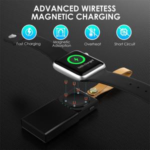 <span class=keywords><strong>IWatch</strong></span> Magnetic Wireless Charger Powerbanks 1000mAh Power Bank Super Mini con cordón Portable 2,5 W Smartwatch Power Banks - Product Image 6