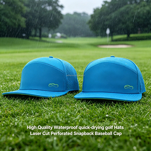 Casquettes de golf à 6 panneaux avec logo brodé personnalisé, casquettes imperméables Hydro Hat, casquettes de baseball, casquettes de sport, casquette de golf pour hommes avec logo personnalisé - Product Image 1