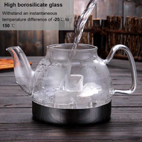 Offre Spéciale vente en gros 800ml 1200ml cuisinière sûre théière bouilloire théière théière en verre avec infuseur amovible