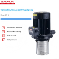 Pompe à eau verticale H2V pour machine-outil, pompe centrifuge multi-étages en acier inoxydable, pompe de refroidissement triphasée 380V à haute pression