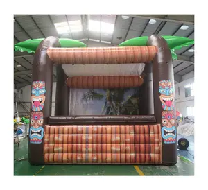 Inflatable Tiki quán rượu thanh lều hiển thị Inflatable thanh Inflatable Tiki thanh cho quảng cáo thực phẩm vui vẻ nhượng Bộ đứng