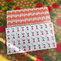 House Hearts Ensemble de tuiles de mahjong américain classique avec caractères traditionnels Tuiles de mahjong américaines en acrylique
