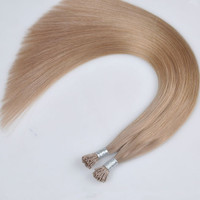 Extensions de cheveux de qualité supérieure, double tirage, d'un seul donneur, cuticules alignées, pointe en I, micro-liens, 100% cheveux humains vierges, pointe en kératine
