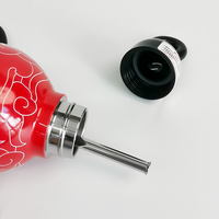 Nouvelle Bouteille d'Eau Sportive Anti-Fuite en Forme de Gourde Noire Style Chinois avec Cordon – Design Original