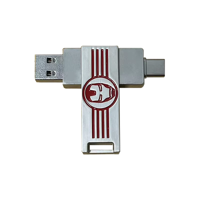 New 2 in 1 Iron Man Drive Usb 2.0 Best Wholesale Price Swivel logo Personalized Type c Custom Promotional Metal Usb Flash Drive