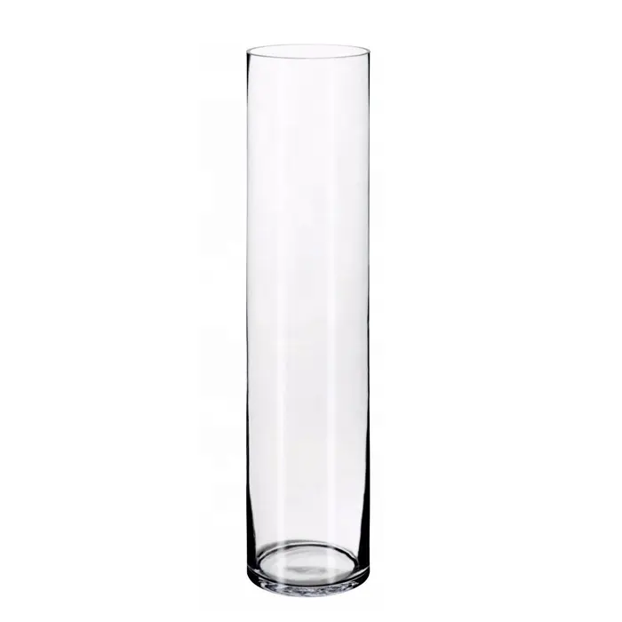 Hochwertige hand gefertigte große dünne Zylinder glas vasen für Partys