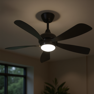 Modern LED Ceiling Fan 52 Inch 5 ABS Blades DC Motor Remote Control Dimmable <b>Light</b> Flush Mount <b>Indoor</b> Lighting - Product Image 2