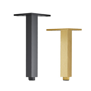 Pied de meuble en alliage d'aluminium noir mat et or brossé, 6cm, 8cm, 10cm, 12cm, 15cm, 18cm, 20cm, 25cm, 30cm, pour armoire, design minimaliste - Product Image 5