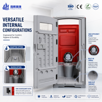 Cabine sanitaire en HDPE moulé de haute qualité, toilettes portables étanches pour événements en plein air et chantiers de construction