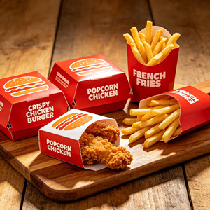 Cajas Personalizables de Cartón Corrugado <span class=keywords><strong>para</strong></span> Pollo Frito y Hamburguesas con Impresión de Logotipo, Reciclables, <span class=keywords><strong>para</strong></span> <span class=keywords><strong>Comida</strong></span> Rápida y <span class=keywords><strong>Comida</strong></span> <span class=keywords><strong>para</strong></span> <span class=keywords><strong>Llevar</strong></span> - Product Image 2
