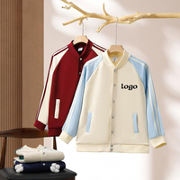 Veste de baseball rétro à rayures, manches raglan, broderie personnalisée, manteau décontracté pour couple