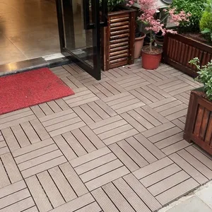 Azulejos de WPC para uso en exteriores, baldosas decorativas a prueba de fuego e impermeables para balcón y jardín, nuevo diseño, bricolaje