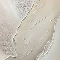 Grande peinture abstraite moderne sur toile, décoration murale neutre faite à la main pour salon, chambre, galerie, décoration intérieure