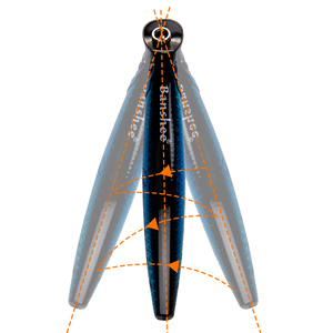 Leurres de pêche XINV Jerkbait VM06 Wobblers 8,5 cm 11 g Leurre flottant <span class=keywords><strong>Banshee</strong></span> 350 Yamaha Black Minnow pour la truite - Product Image 2