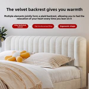 Tecnologia speciale velluto 1.8m letto in tessuto scandinavo moderno Casual Design di lusso matrimoniale matrimoniale letto imbottito - Product Image 3
