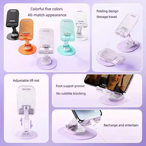 LeYi Support de téléphone portable et tablette pliable à rotation 360° en alliage d'aluminium ABS, idéal <span class=keywords><strong>pour</strong></span> le bureau et <span class=keywords><strong>la</strong></span> maison - Vente chaude - Product Image 2