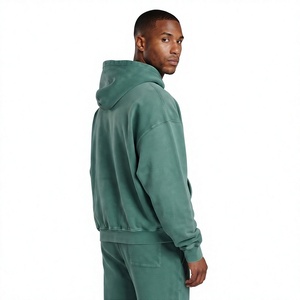 Sweat-shirt à capuche pour homme, coupe classique, 100% coton, couleur unie, molleton, streetwear décontracté, vêtements d'automne, impression numérique brodée, ODM - Product Image 5