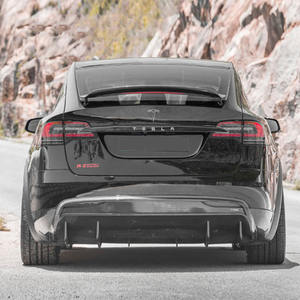 Runde วัสดุคาร์บอนไฟเบอร์สำหรับเทสลารุ่น <span class=keywords><strong>X</strong></span>,ผ้าเพิกถอนแก้ไขร่างกาย Kiy ด้านหน้าปากกระโปรงด้านข้างปีกหลังลิป - Product Image 4