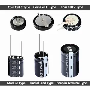 Produttore di qualità Ultra Condensatore di Tipo Combinato, Mini 4000f 4.0v Sistema Solare Grafene Super-Condensatore 100000F/