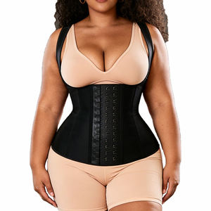 LANGQIN <b>Latex</b> Vest Waist Trainer Plus Size Tummy Control <b>Corset</b> Back Support Body Shaper - Product Image 3