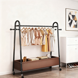 Fourniture transfrontalière Conception simple Nouveau <span class=keywords><strong>porte</strong></span>-vêtements de stockage <span class=keywords><strong>Porte</strong></span>-vêtements en acier au carbone peu encombrant - Product Image 2