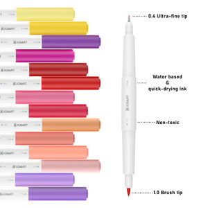 Pena titik halus untuk Cricut Maker3/pembuat/Jelajahi <span class=keywords><strong>3</strong></span>/Air <span class=keywords><strong>2</strong></span>/Air menulis warna-warni ujung pena ganda 0.4mm + 1.0mm ujung - Product Image 2